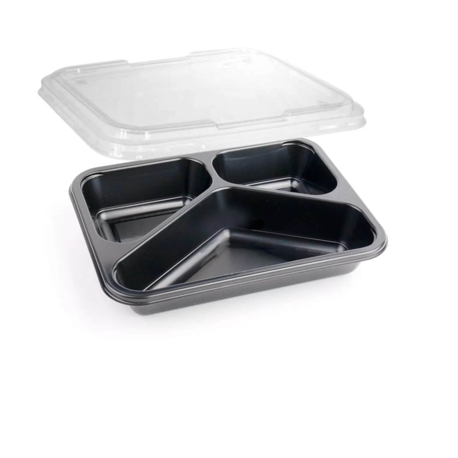 Caserolă neagră PP 1 compartiment termosudabilă 227×178×45 mm